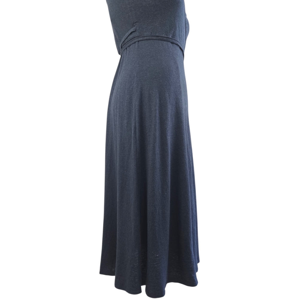 Patagonia Wear With All Wrap Dress Hemp Organic Cotton Dark Blue Midi Med 75220 - Picture 6 of 13